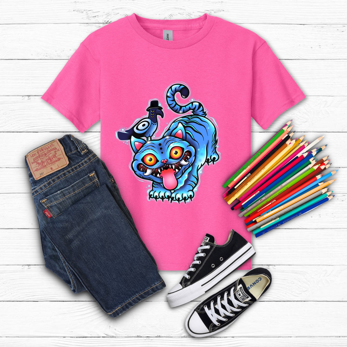 Derby Tiger Demon Battle Children's Unisex T-Shirt