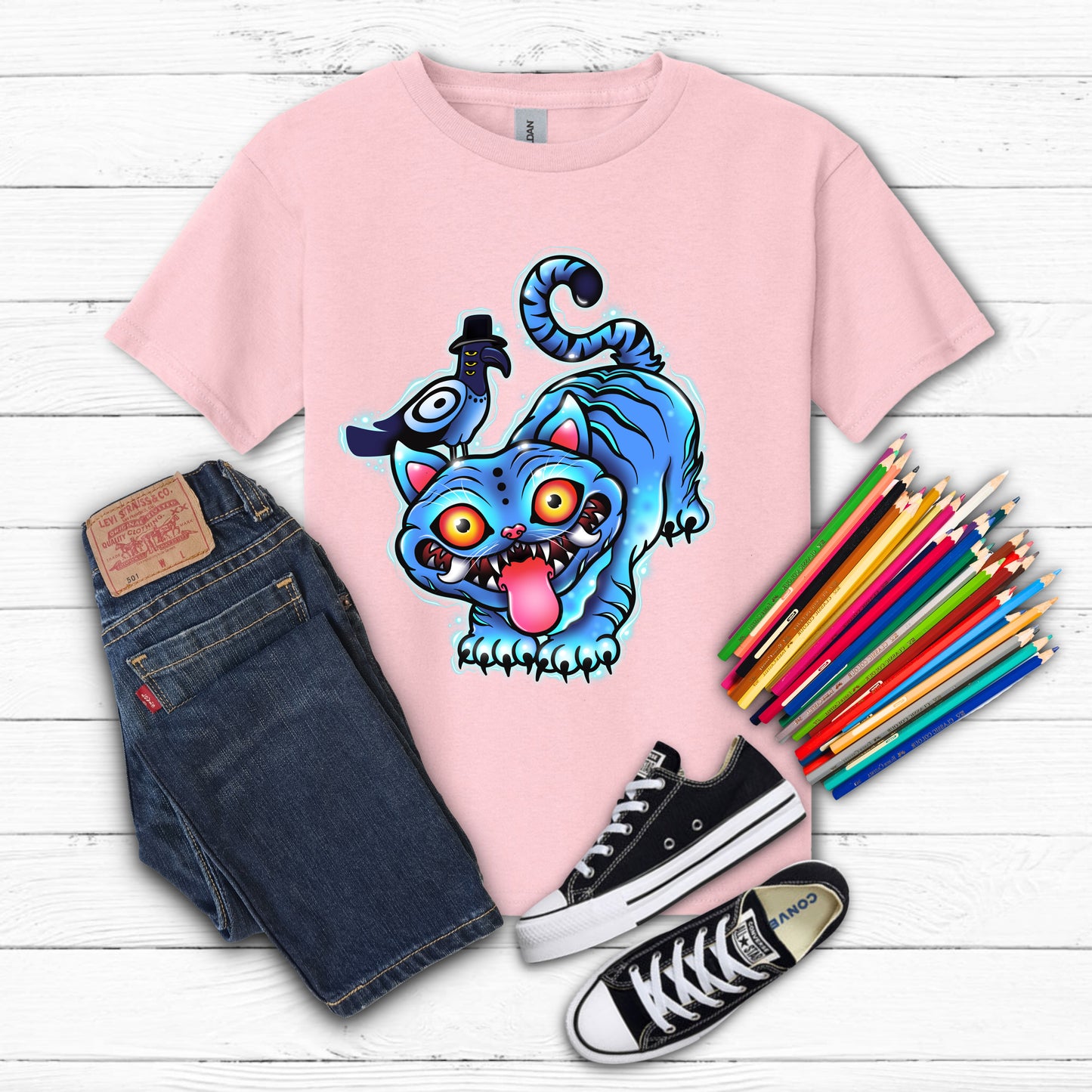 Derby Tiger Demon Battle Children's Unisex T-Shirt