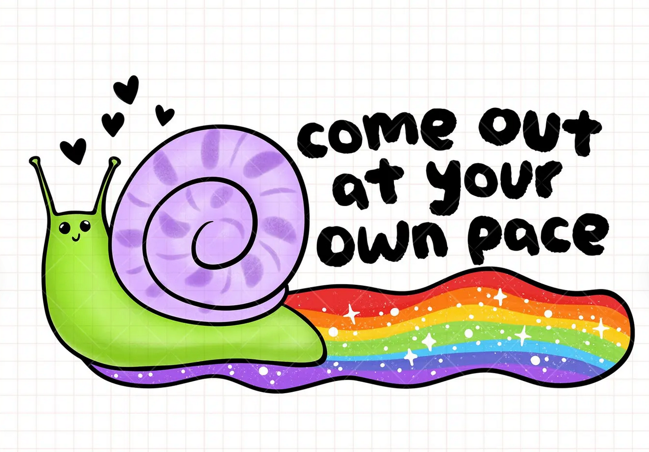 Come Out at Your Own Pace Sticker