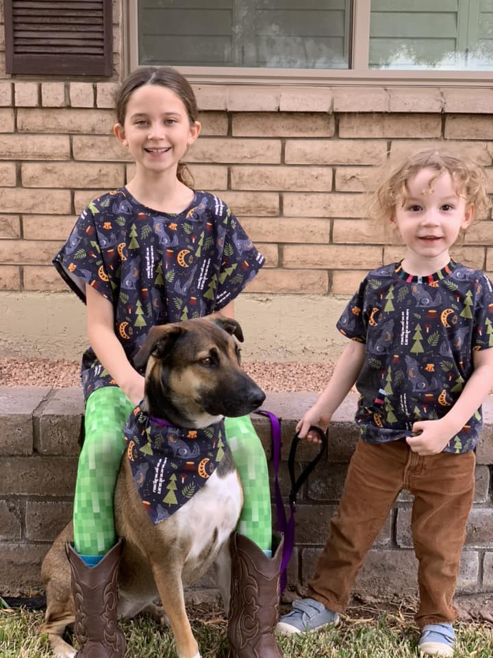 Halloween Costume Doodles Pet Scarf