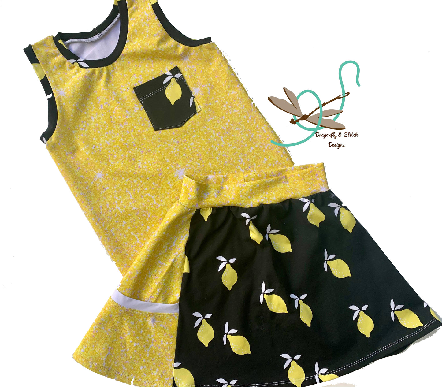 Lemon Pocket Skirt and Tank-Top size 6