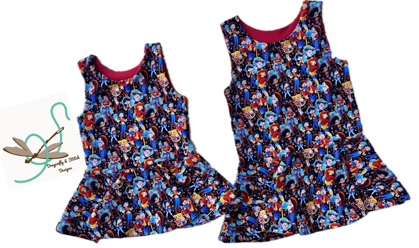 Super Hero Sleeveless Peplum