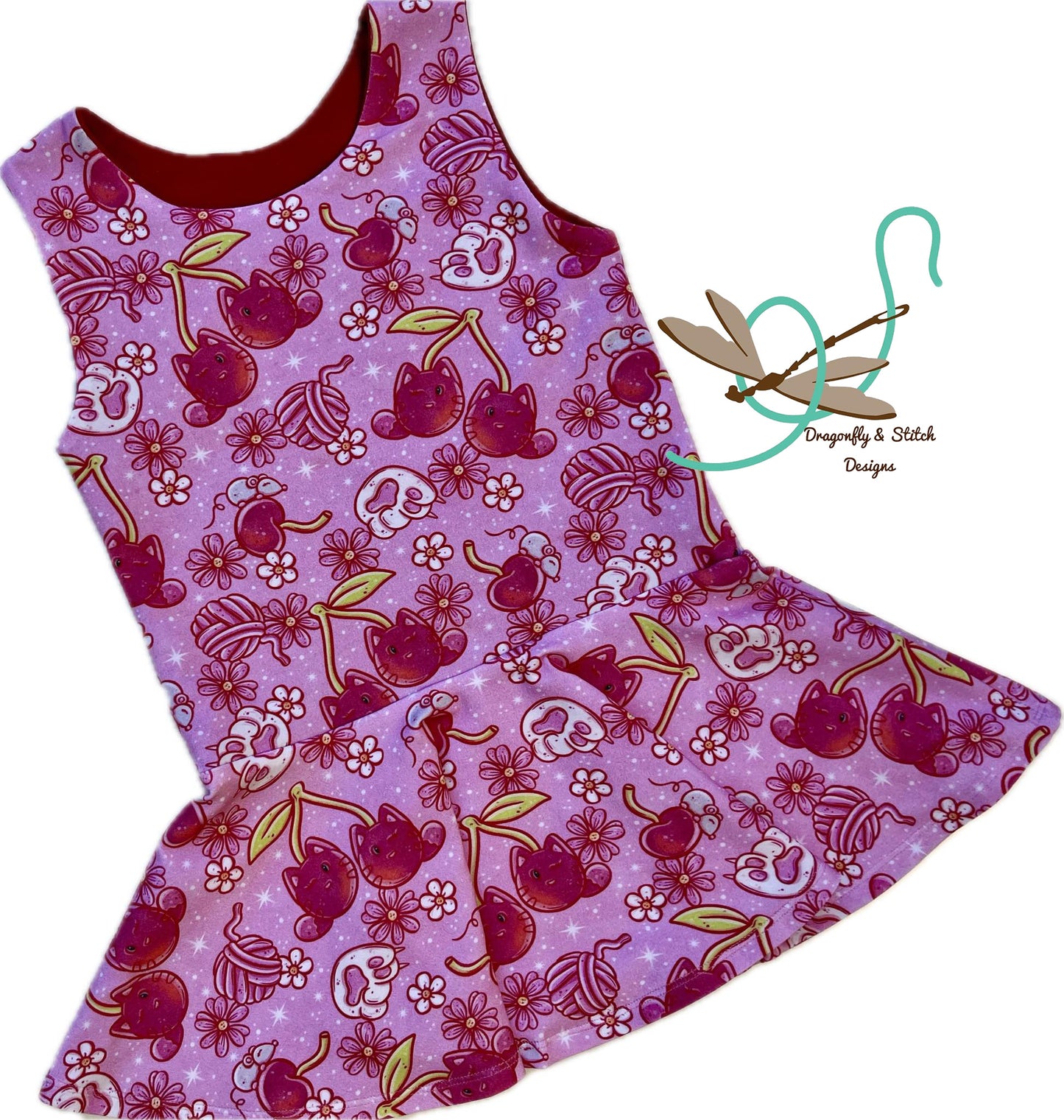 Cherry Cat Tank Peplum size 6