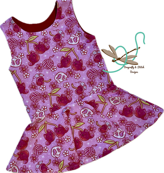 Cherry Cat Tank Peplum size 6