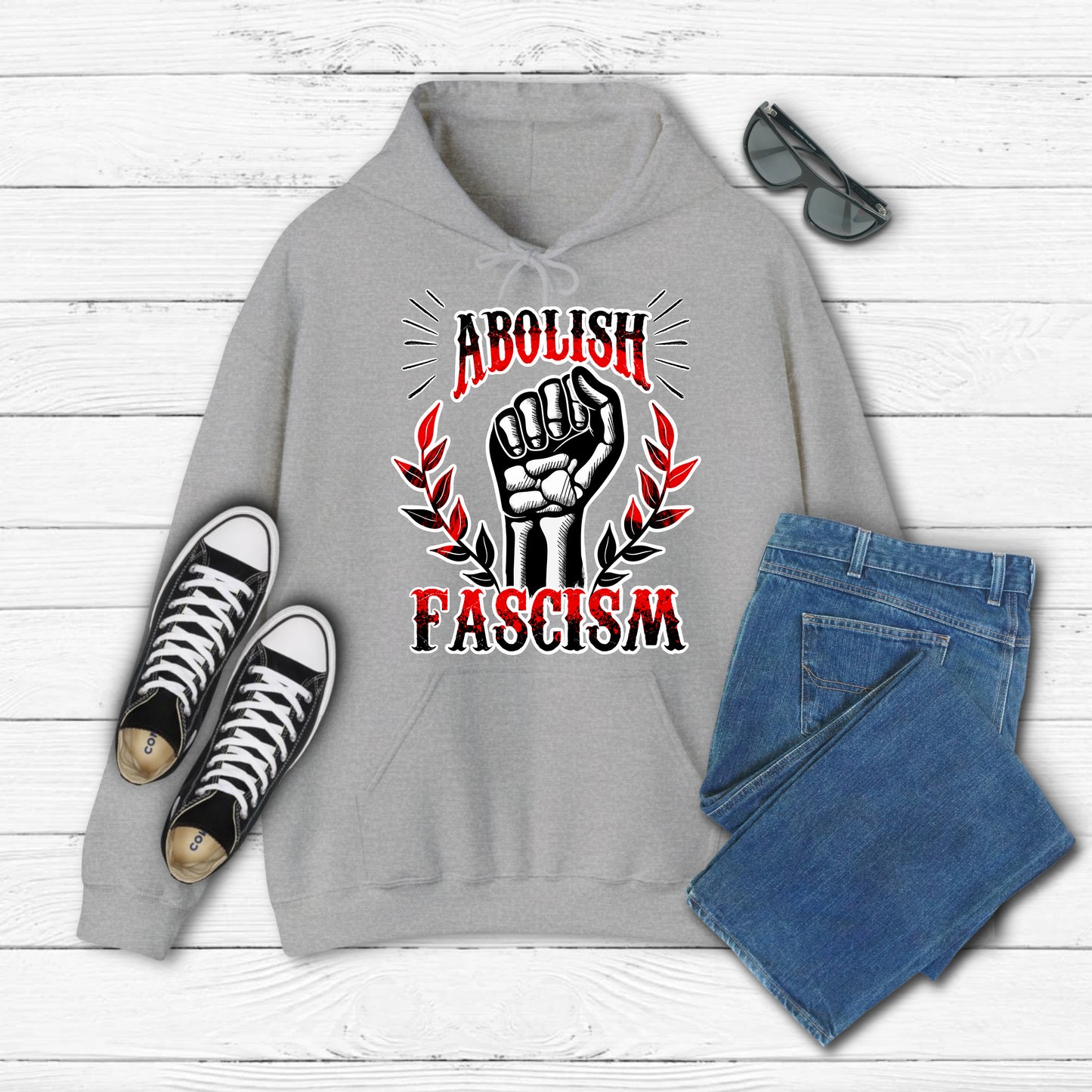 Abolish Fascism Adult Unisex Hoodie