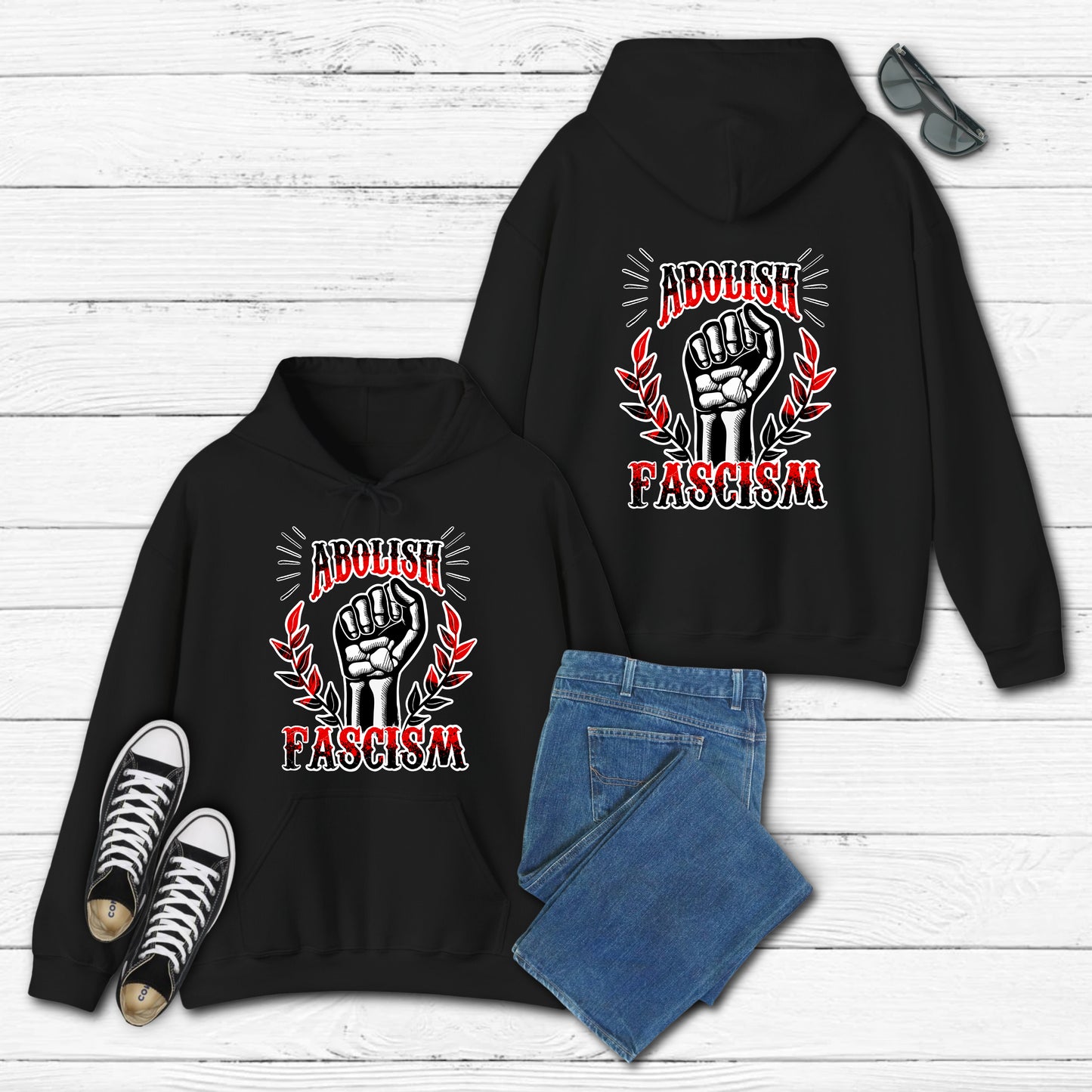 Abolish Fascism Adult Unisex Hoodie