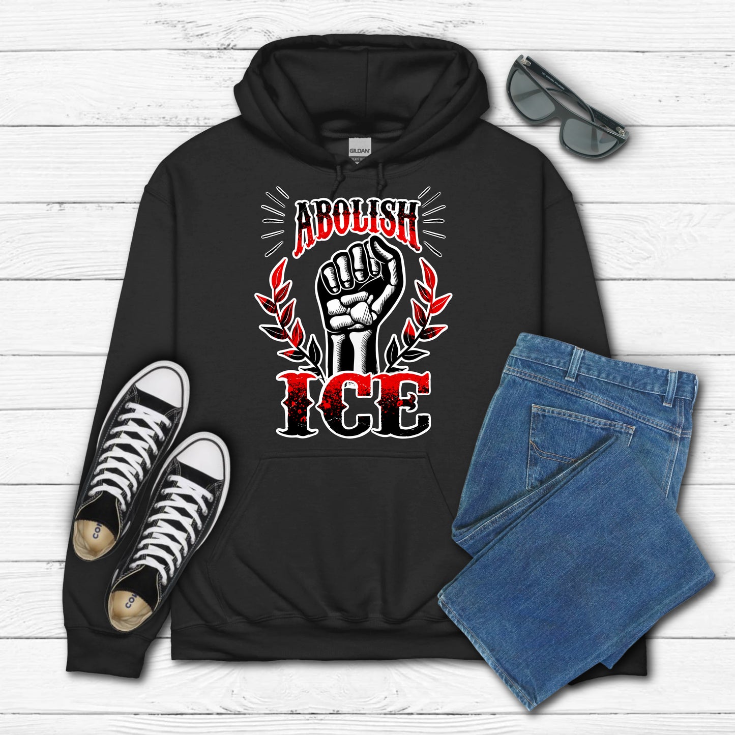 Abolish Ice Adult Unisex Hoodie