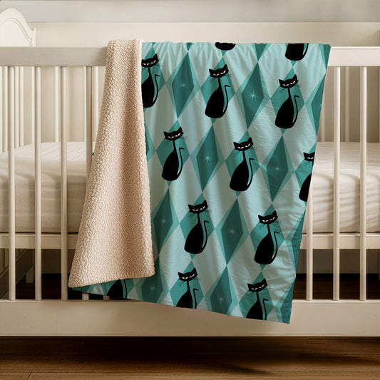 30"x40" Mid-Century Modern (MCM) Sherpa Blanket