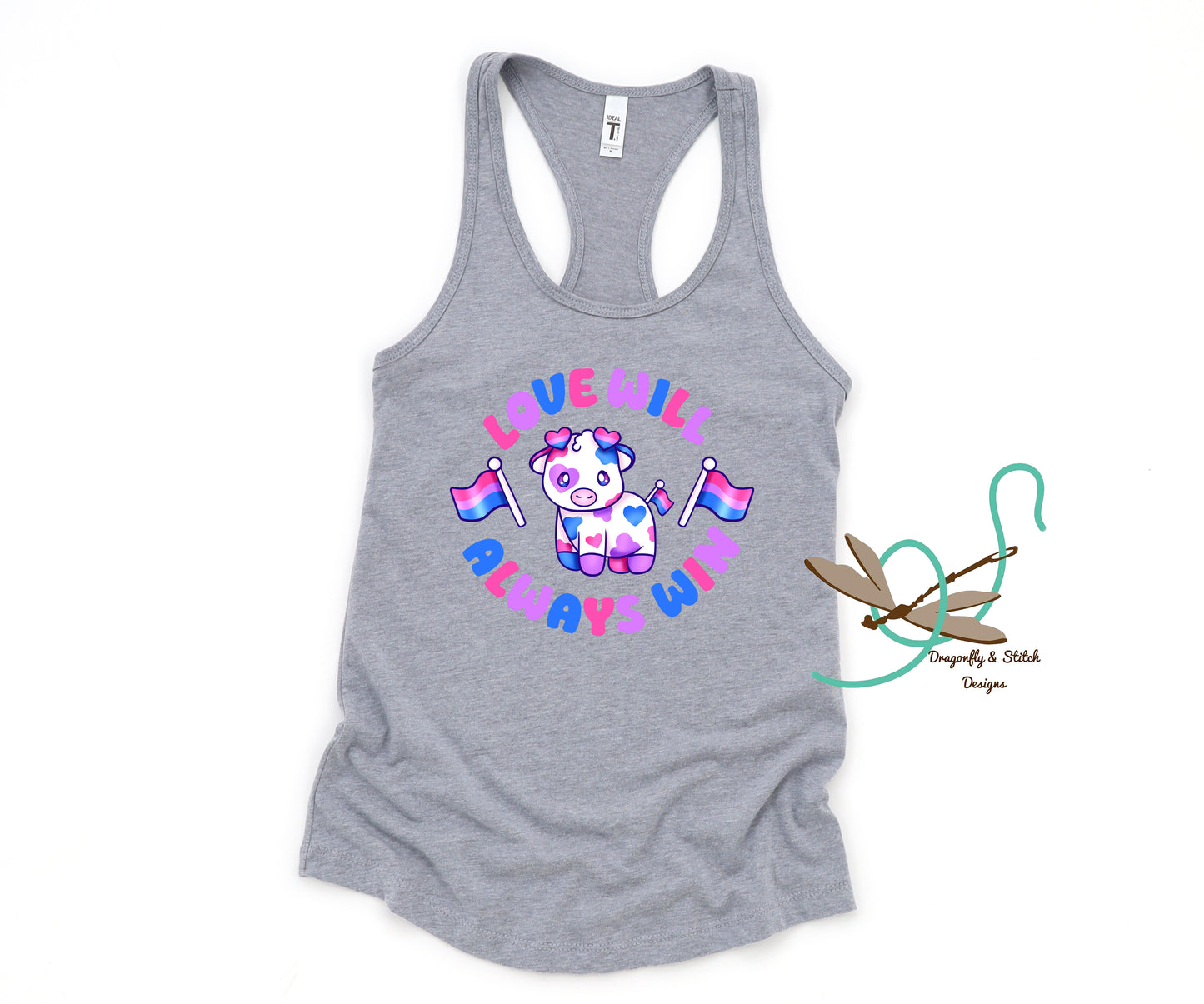 Pride Identity Cows Curvy-Fit Tank Top