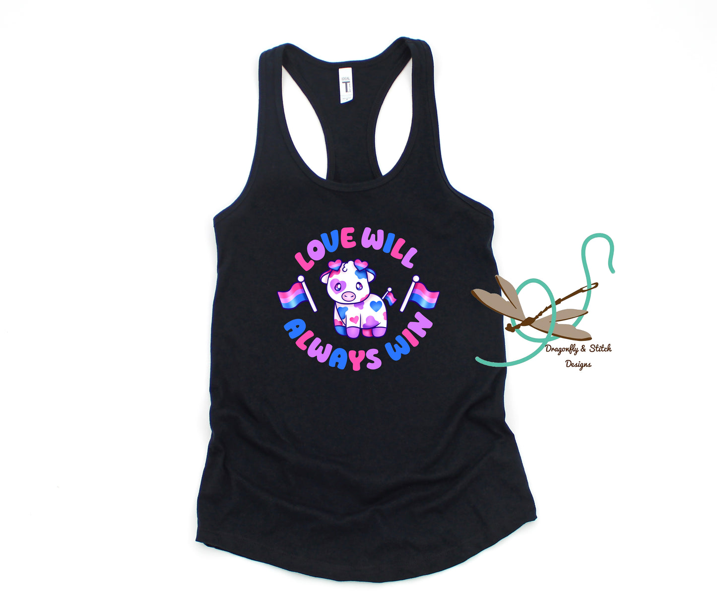 Pride Identity Cows Curvy-Fit Tank Top