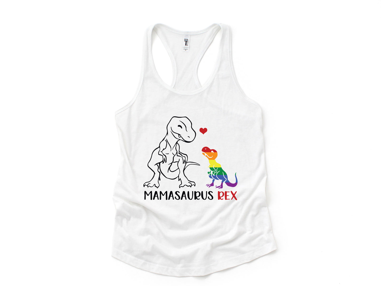 Mamasaurus Rex Pride Adult Curvy Fit Tank