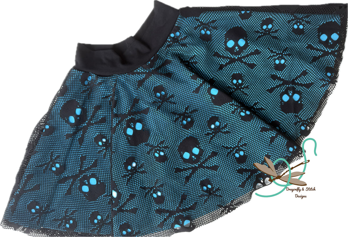 Fishnet Skulls Skort