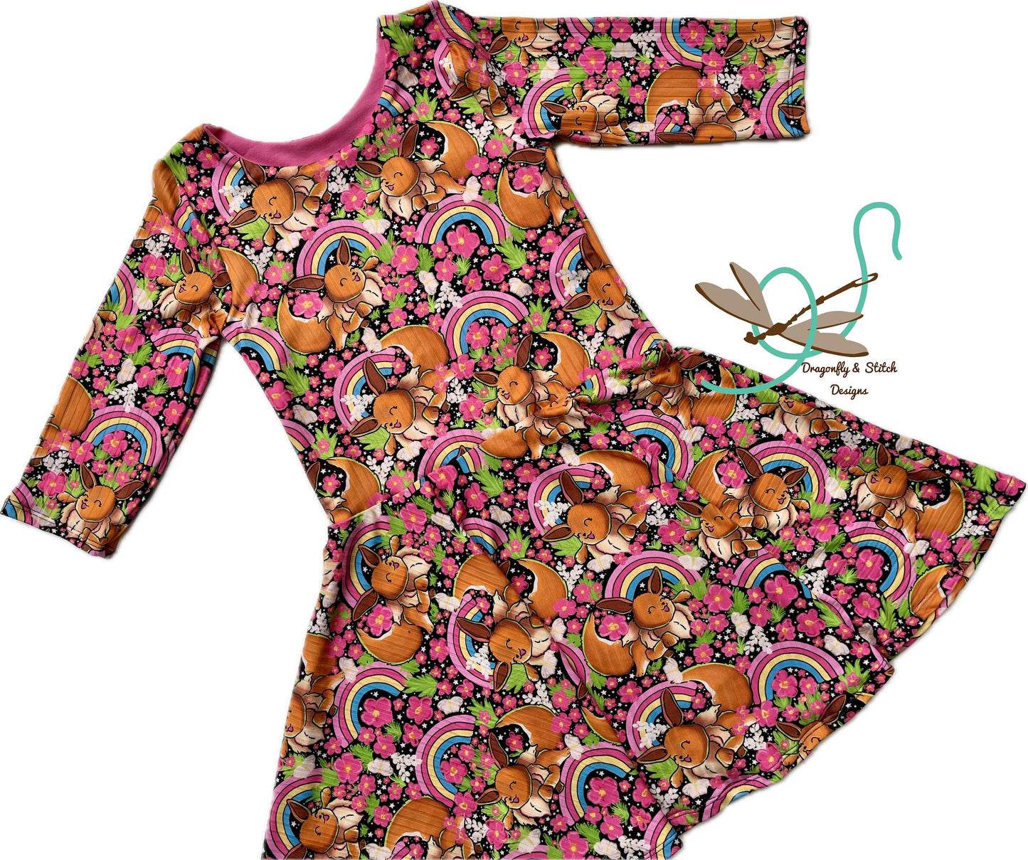 Floral Pocket Monster Twirl Dress