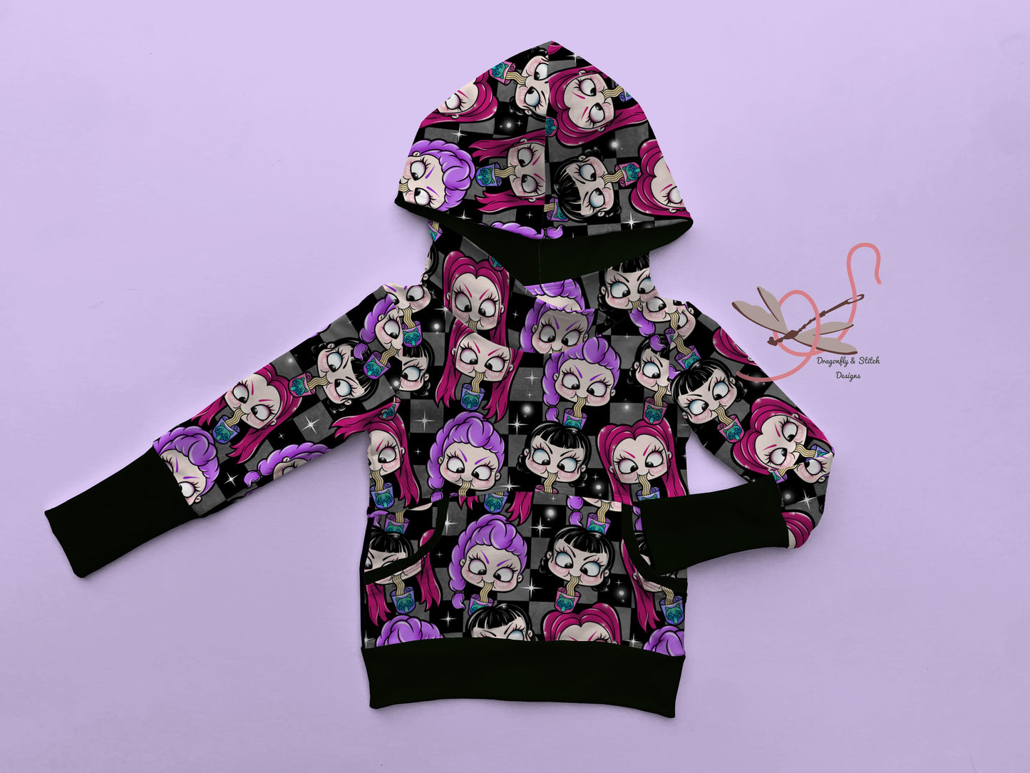 K Pop Demon Hunter-Inspired Ramen Unisex Grow with Me Hoodie