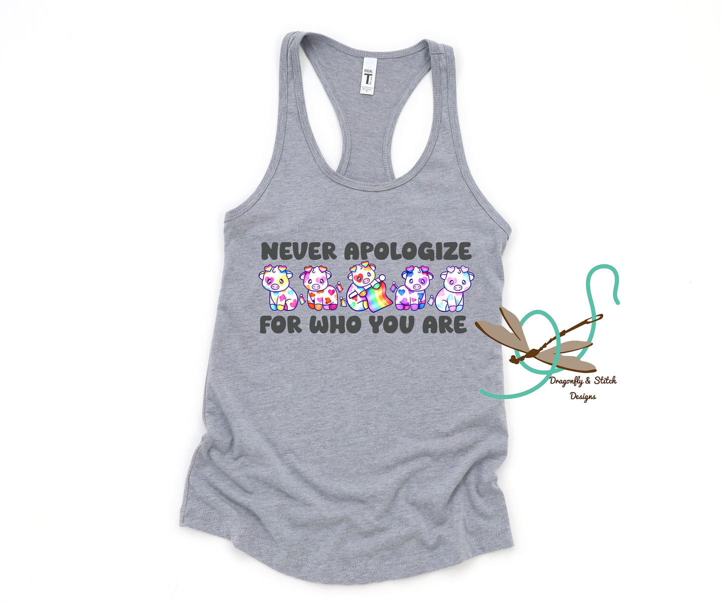 Pride Cows Curvy-Fit Tank Top