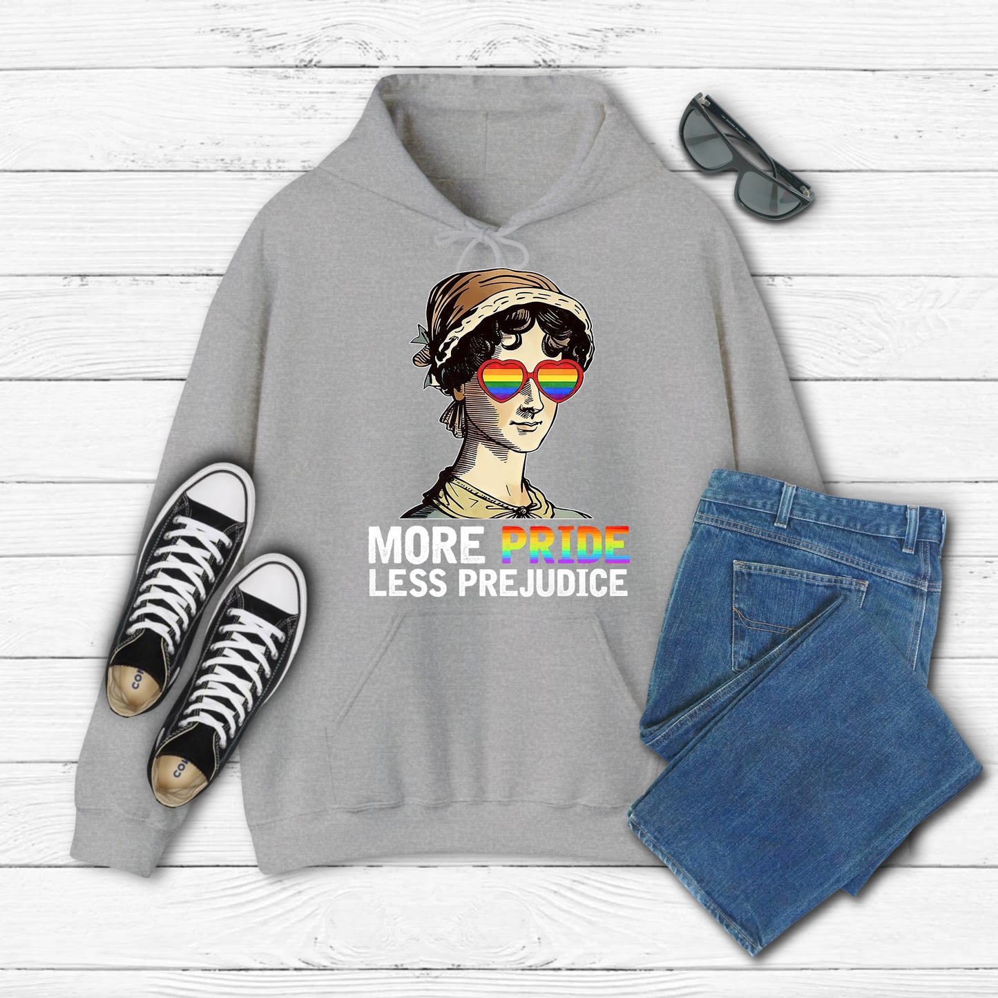 More Pride Less Prejudice Adult Unisex Hoodie