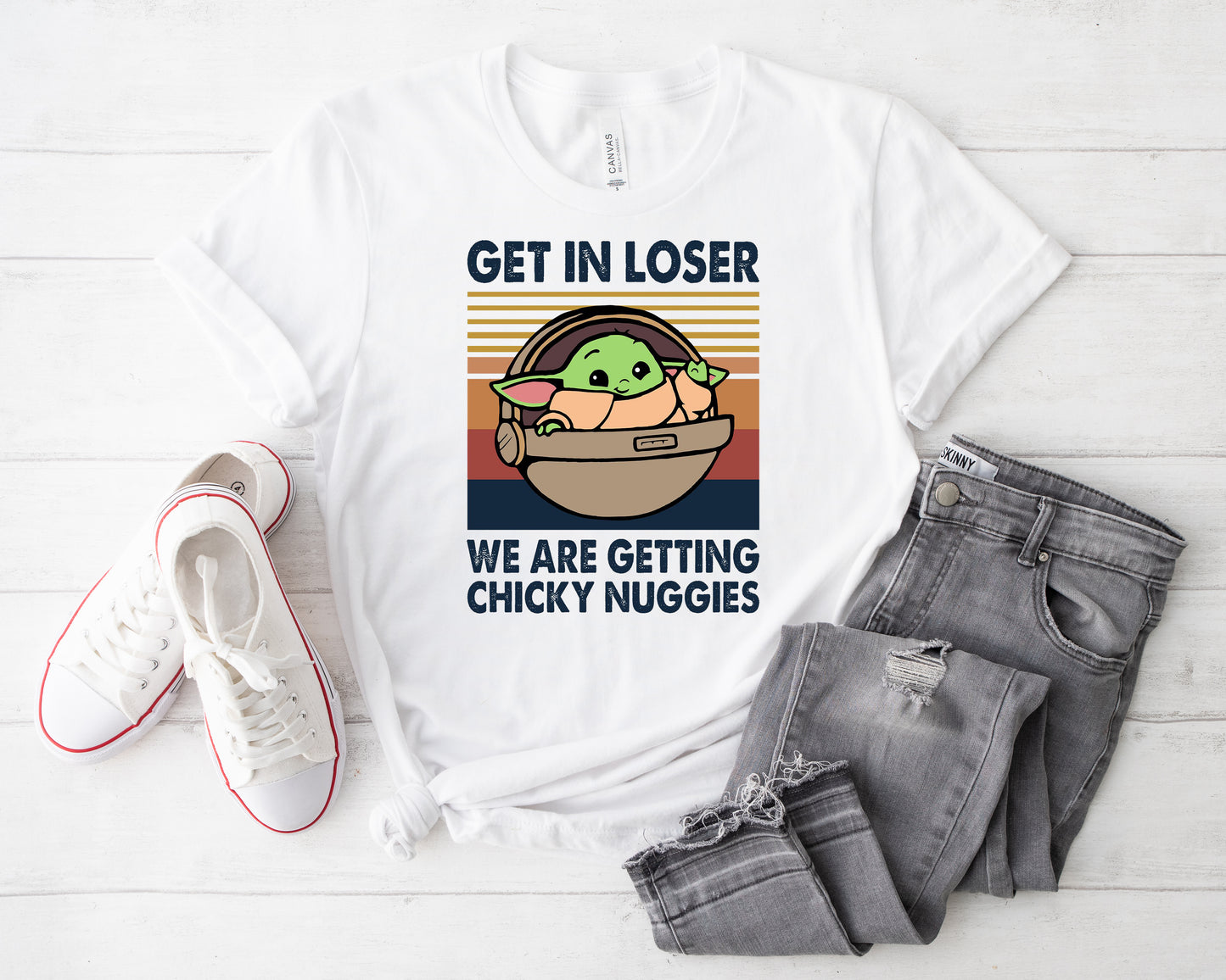Get In Loser Baby Alien T-shirt Adult Curvy Fit