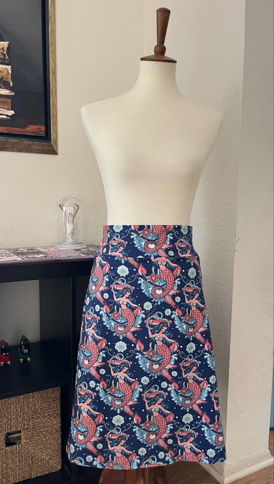 Women's Retro Mermaid A-Line Skirt