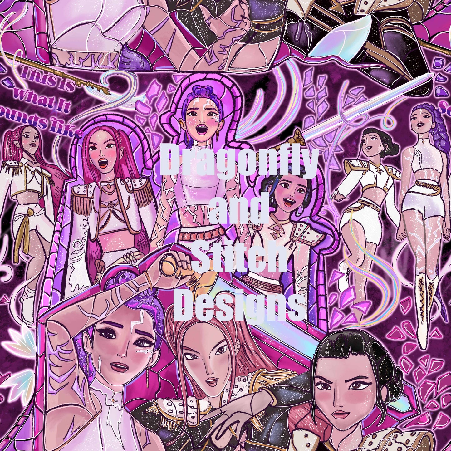 50"x60" K Pop Cuties Sherpa Blanket