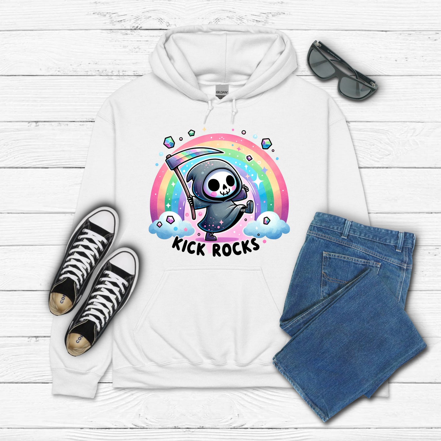 Kick Rocks Reaper Adult Unisex Hoodie