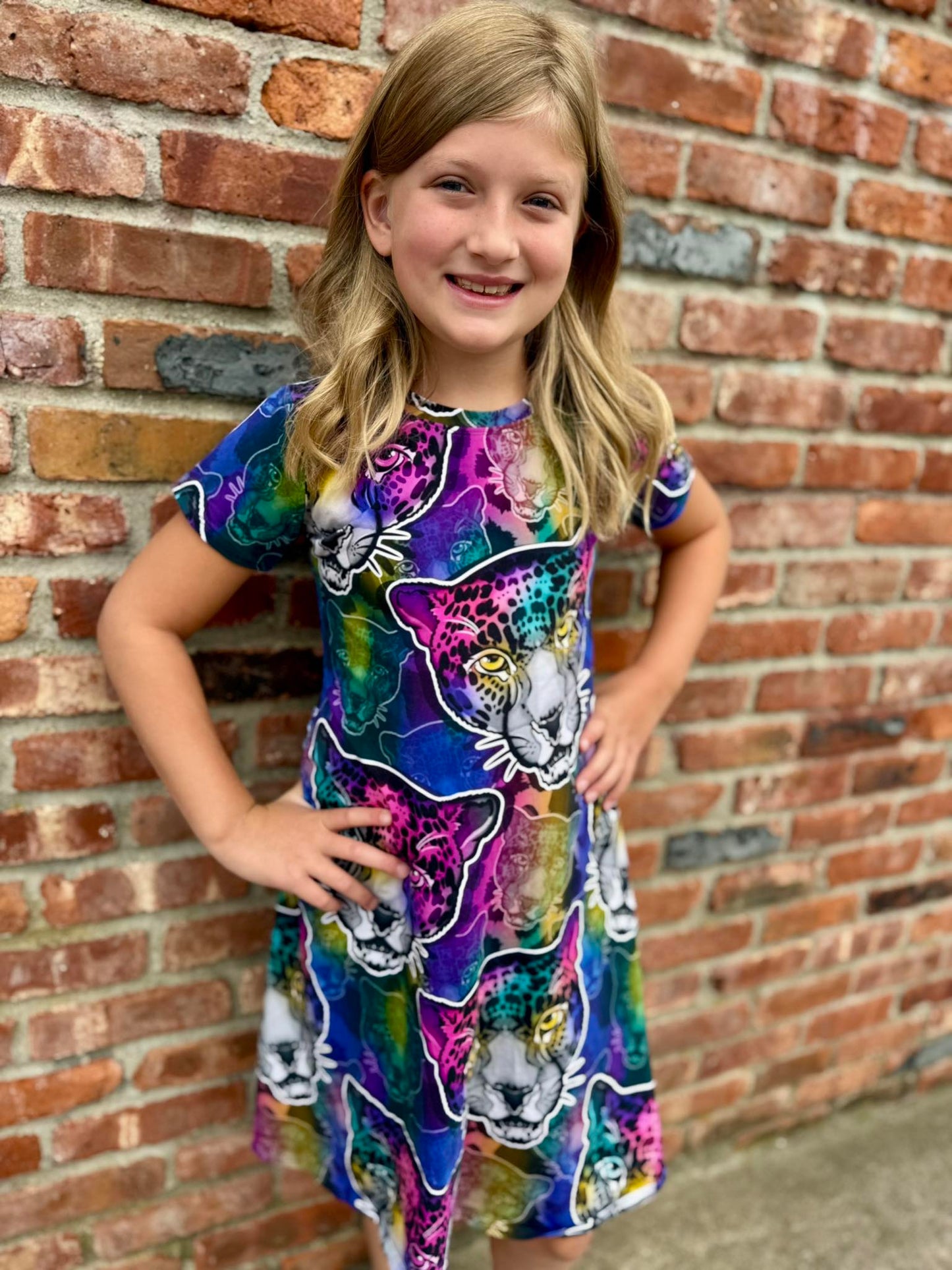 Lisa Frank-Inspired Big Cat Swing Dress