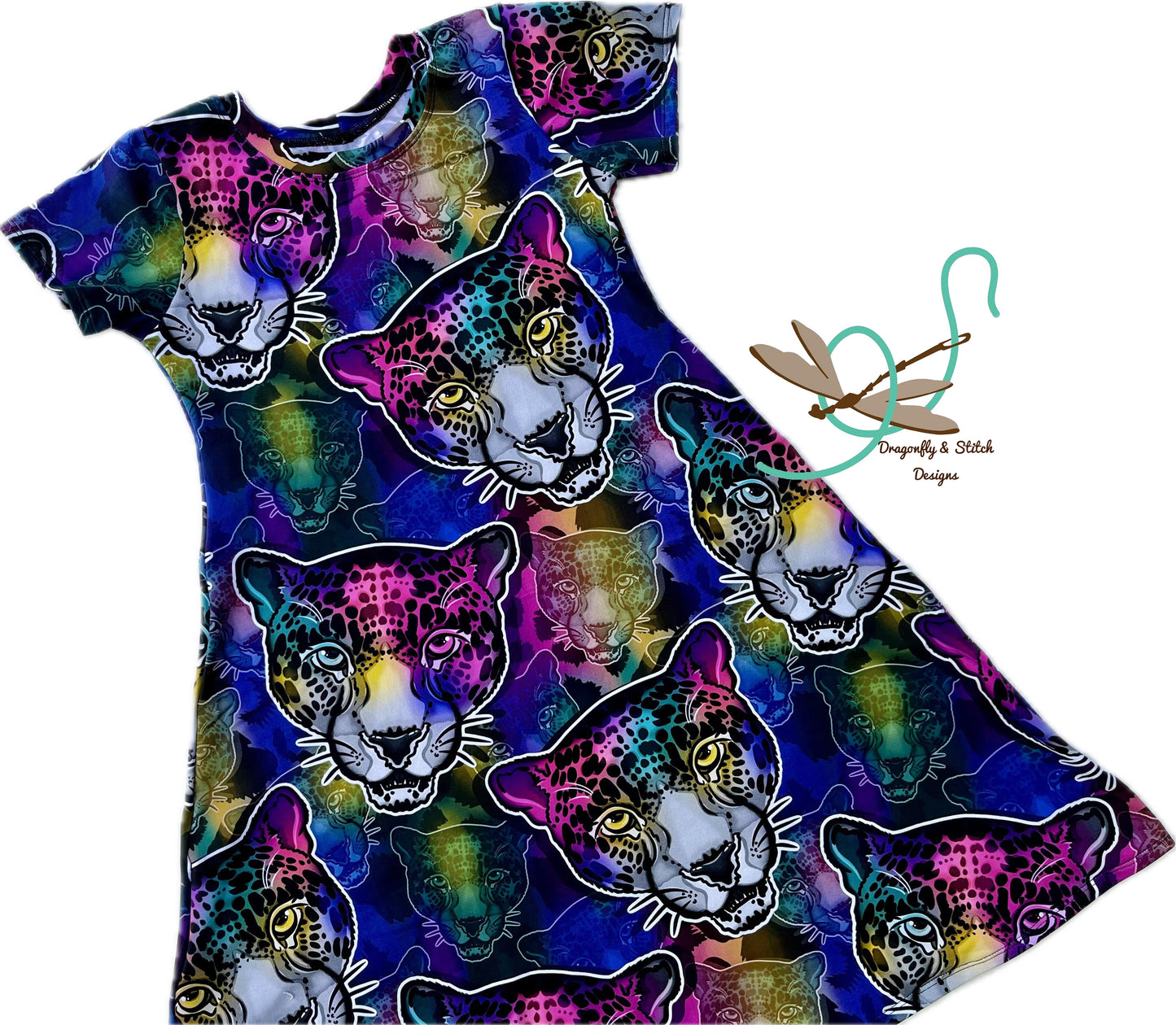 Lisa Frank-Inspired Big Cat Swing Dress