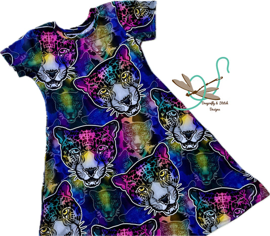 Lisa Frank-Inspired Big Cat Swing Dress