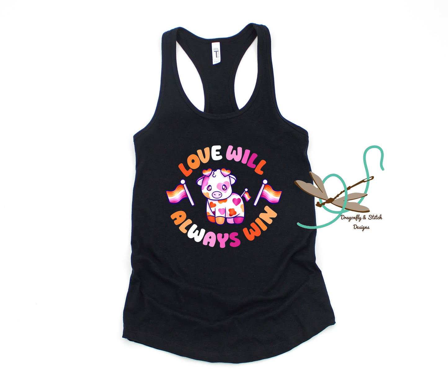 Pride Identity Cows Curvy-Fit Tank Top