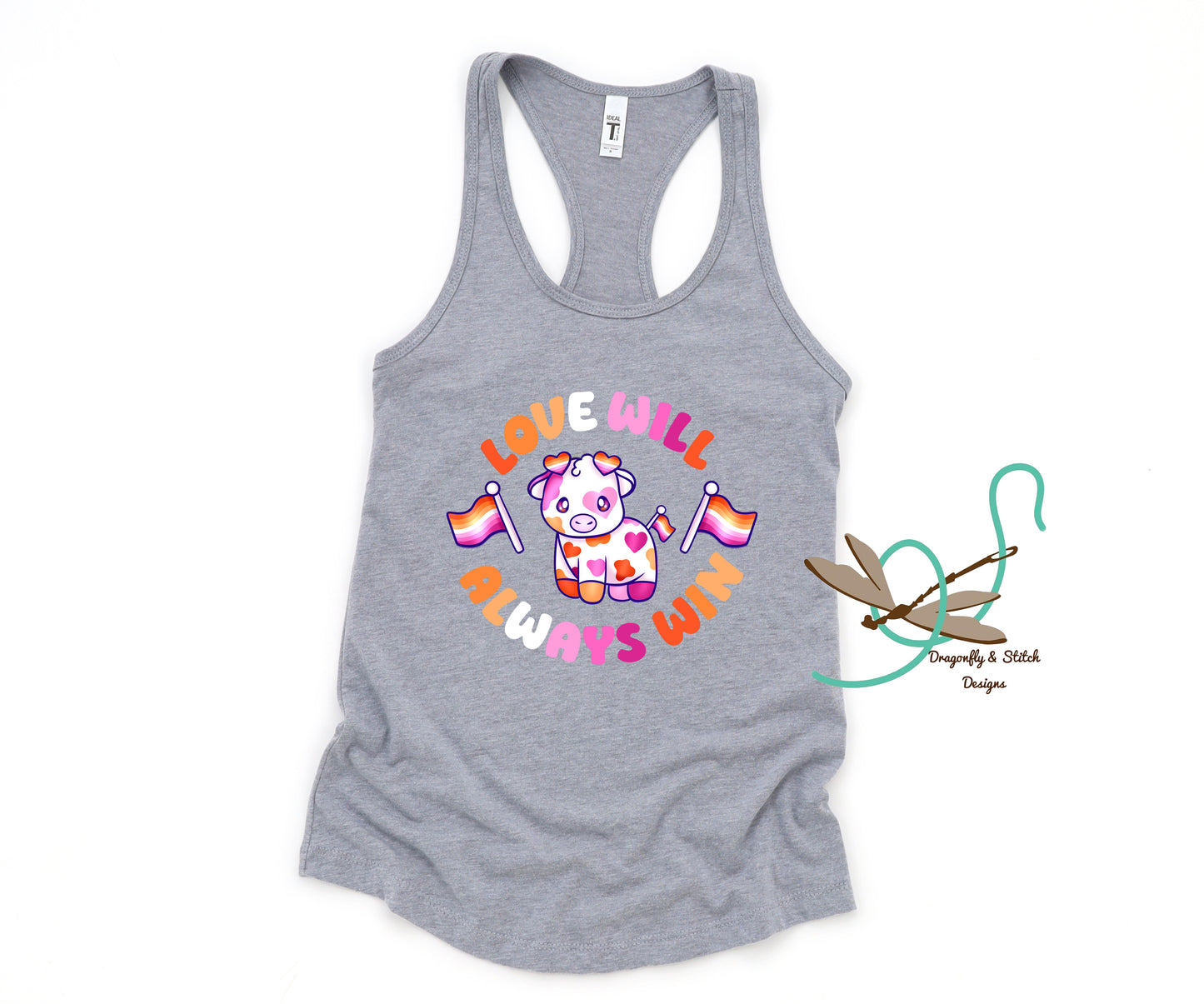 Pride Identity Cows Curvy-Fit Tank Top