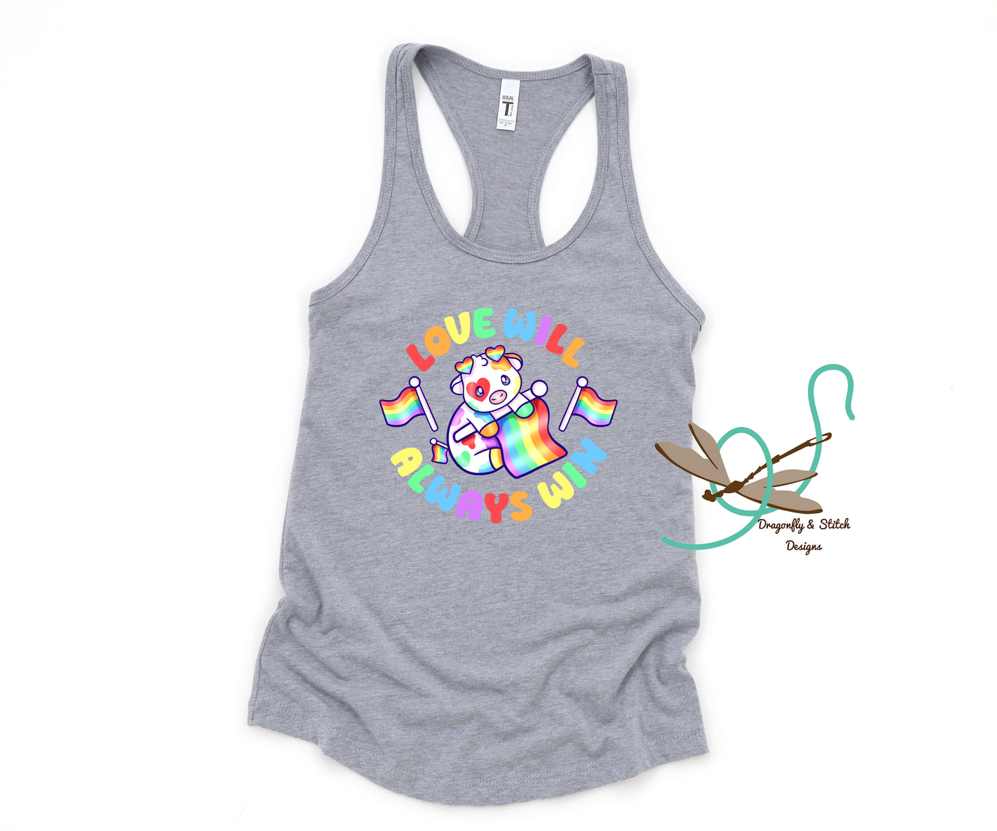 Pride Cows Curvy-Fit Tank Top