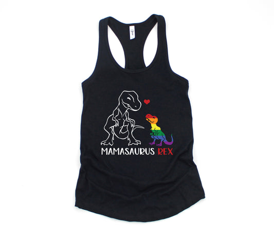 Mamasaurus Rex Pride Adult Curvy Fit Tank