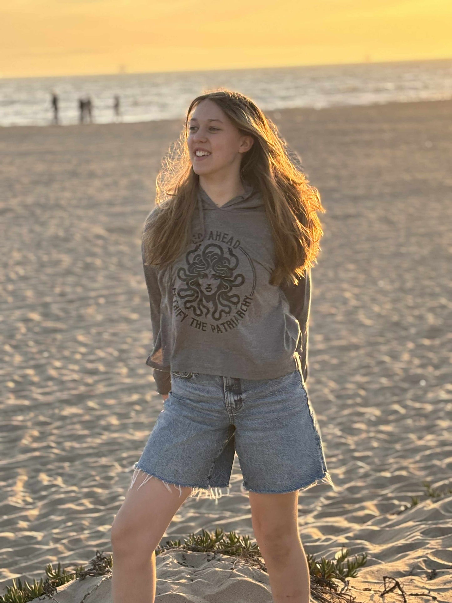 Petrify the Patriarchy Modest Crop Hoodie