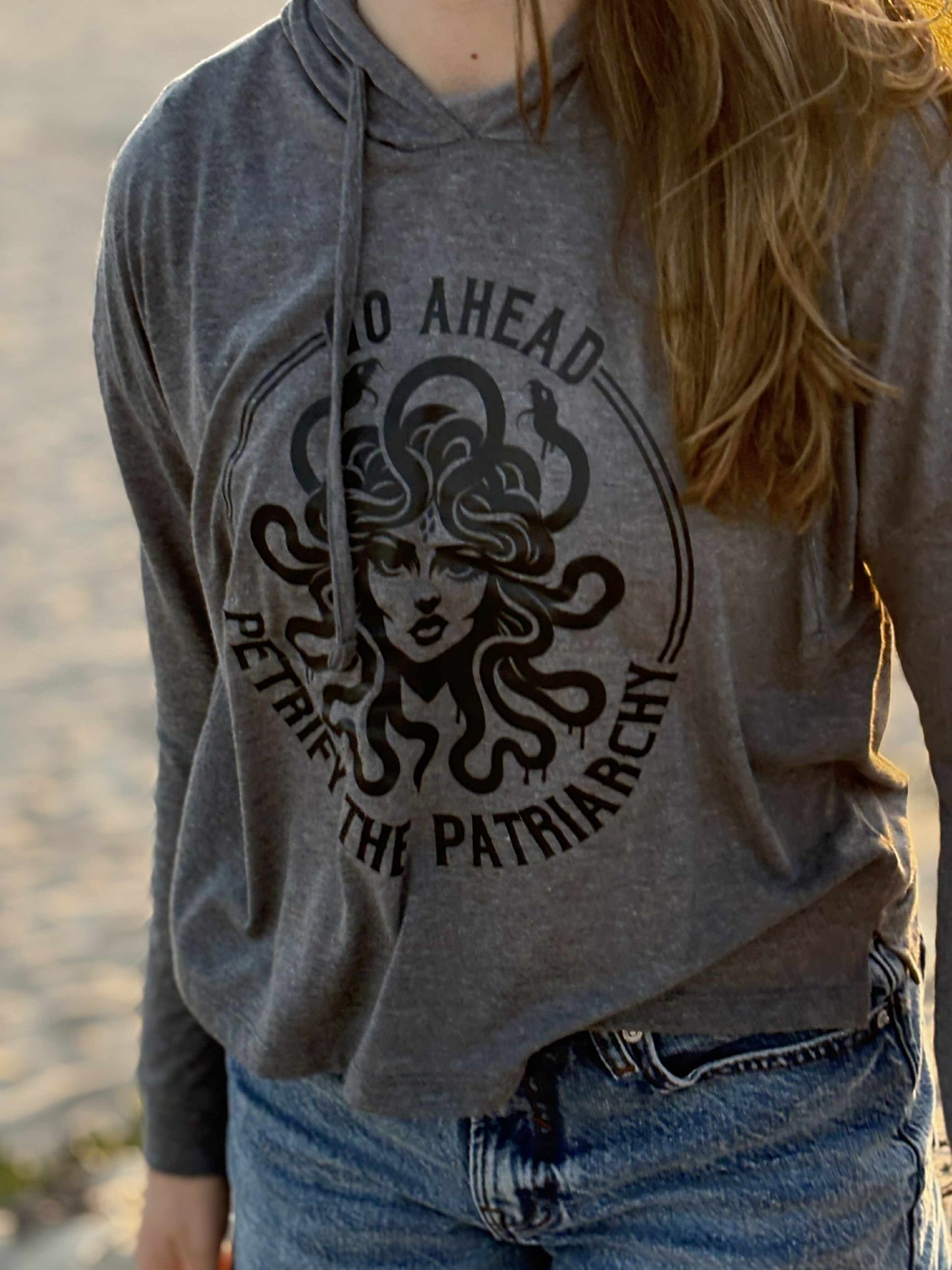 Petrify the Patriarchy Modest Crop Hoodie