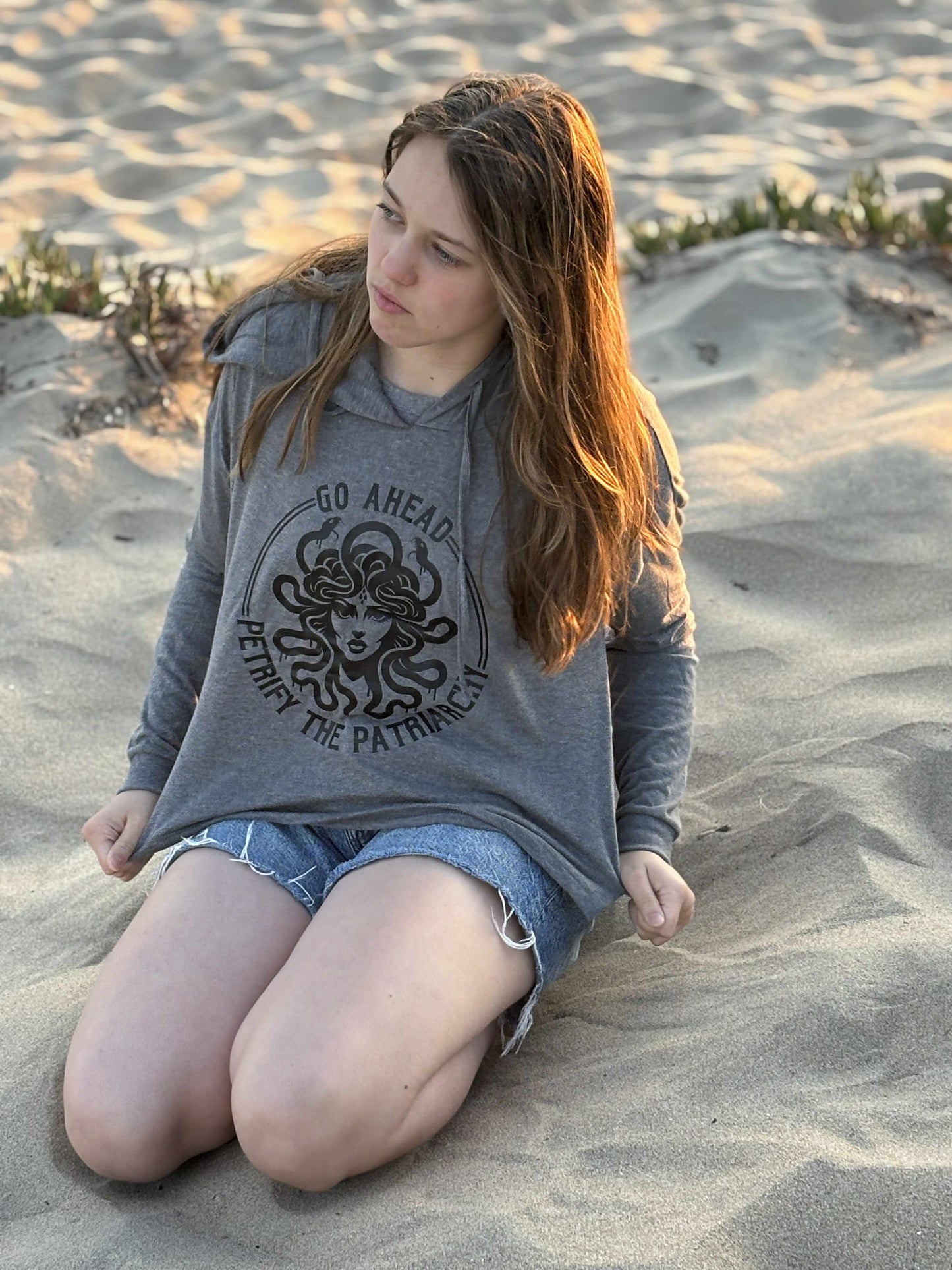 Petrify the Patriarchy Modest Crop Hoodie