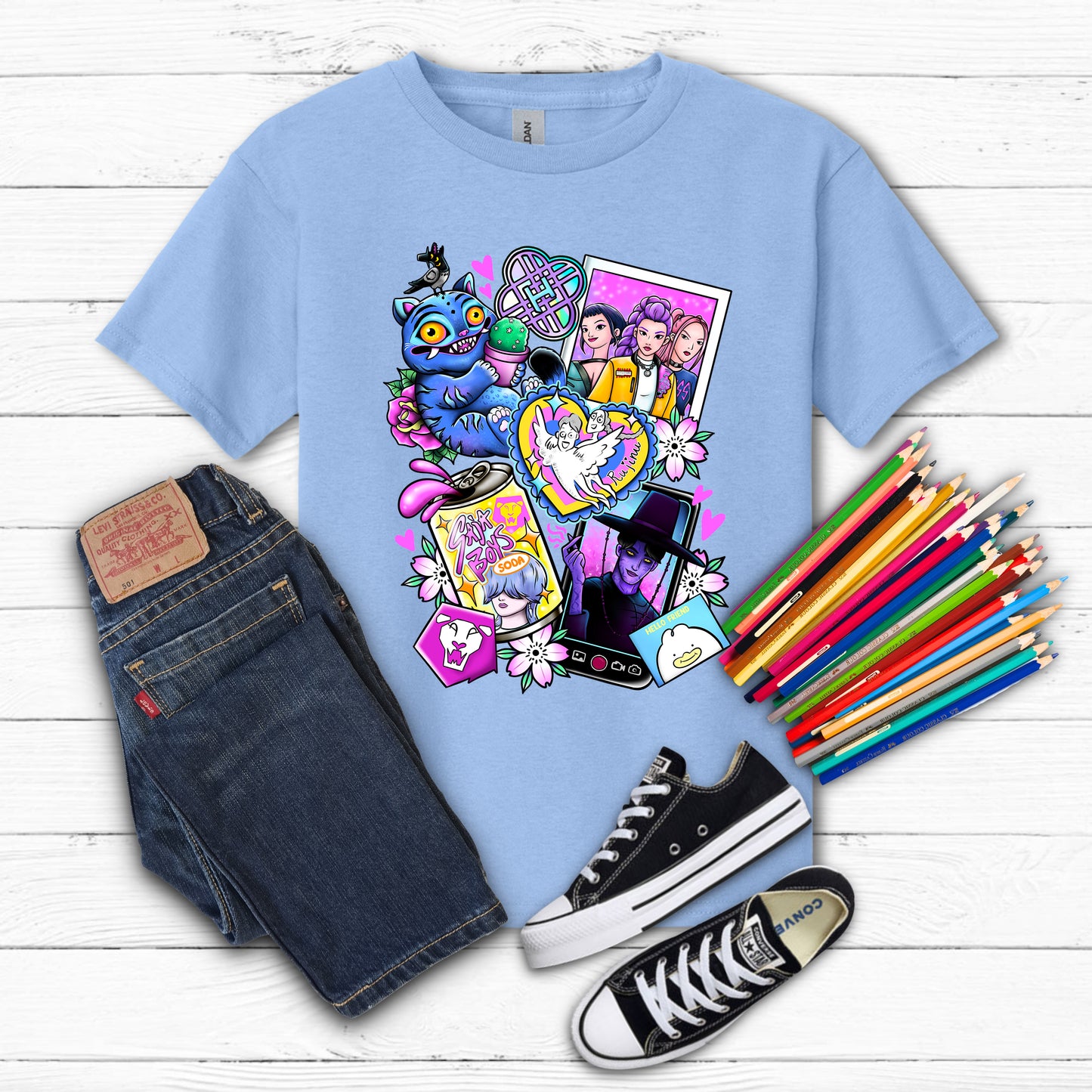 Demon Battle Children's Unisex T-Shirt