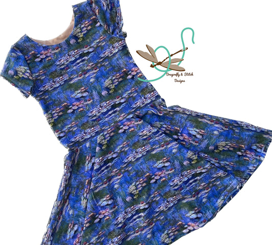 Monet's Water Lilies Twirl dress