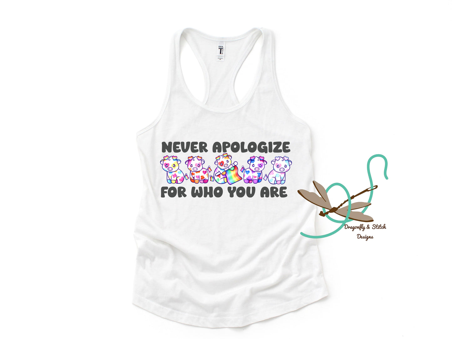 Pride Cows Curvy-Fit Tank Top