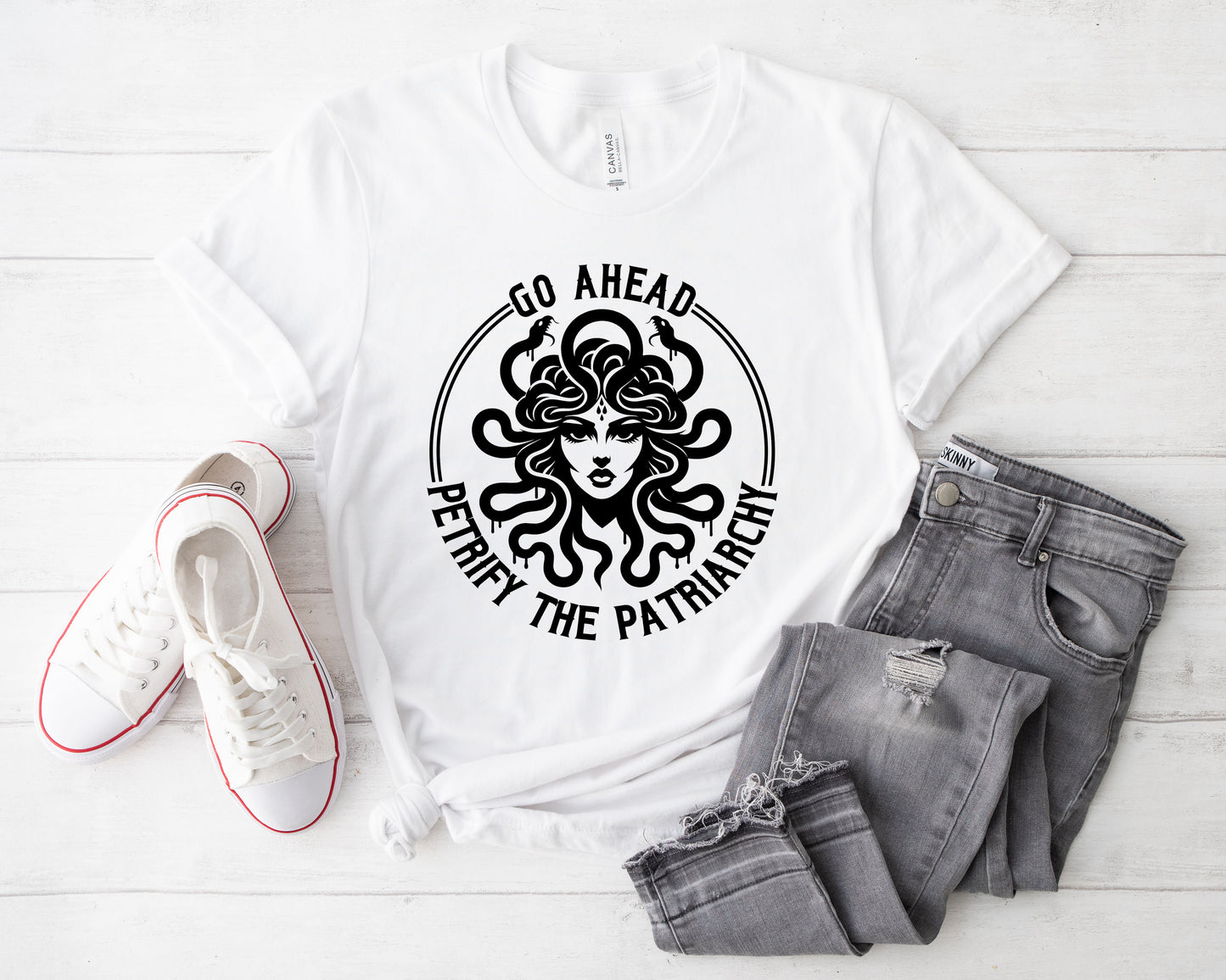 Petrify the Patriarchy Curve-Fit Graphic T-Shirt