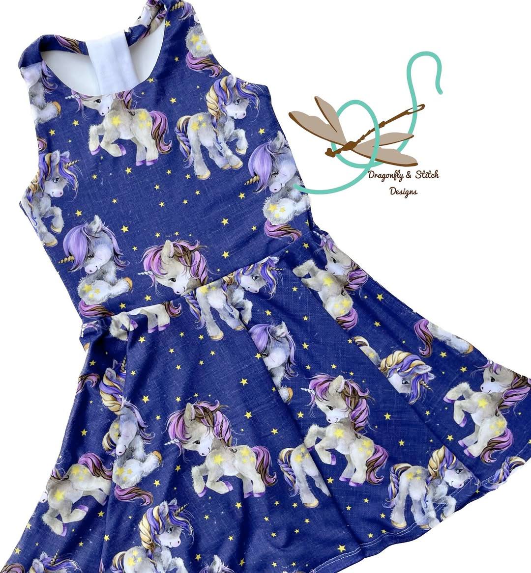 Racerback Unicorn Twirl Dress size 5.