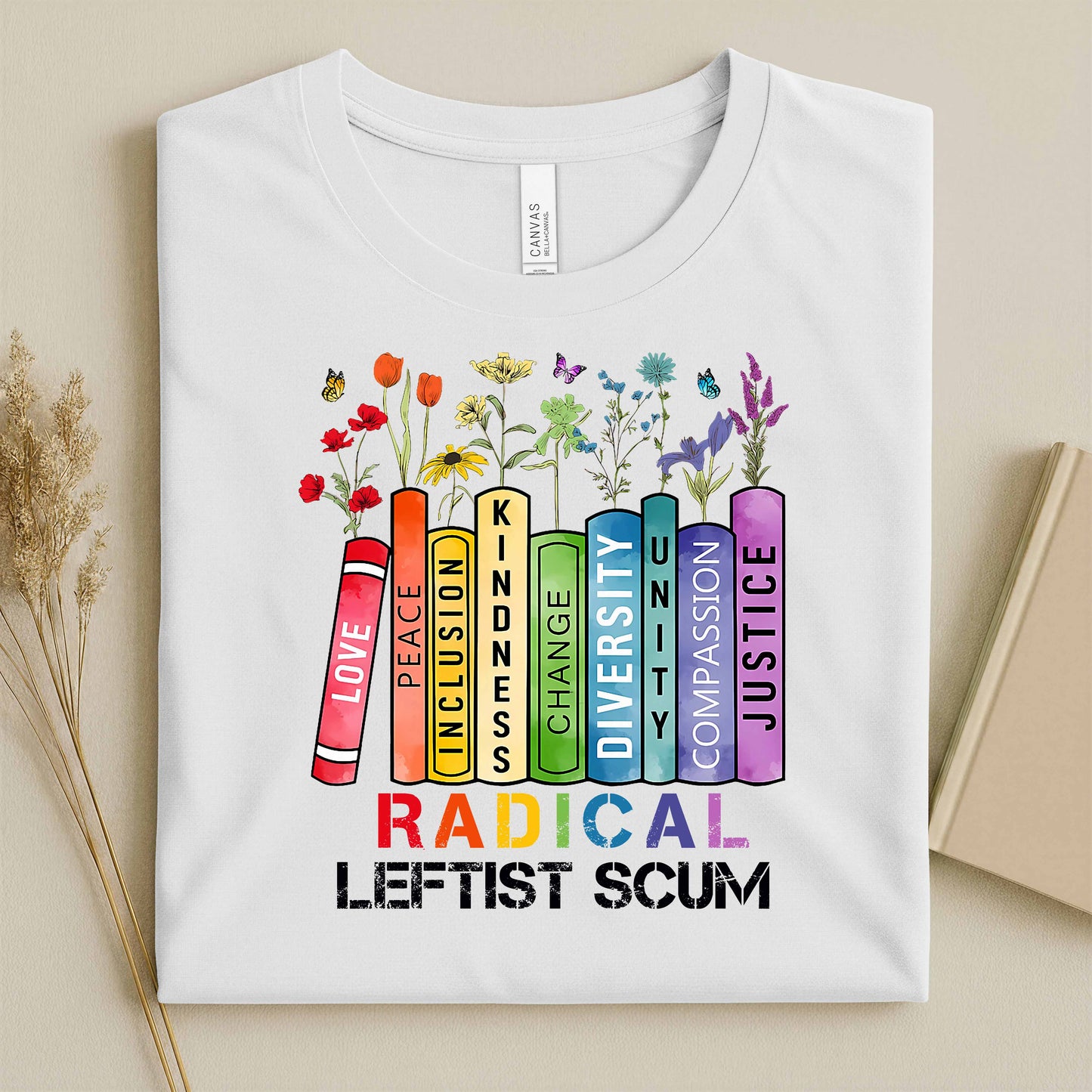 Radical Leftist Scum Unisex Straight-Fit Graphic T-Shirt