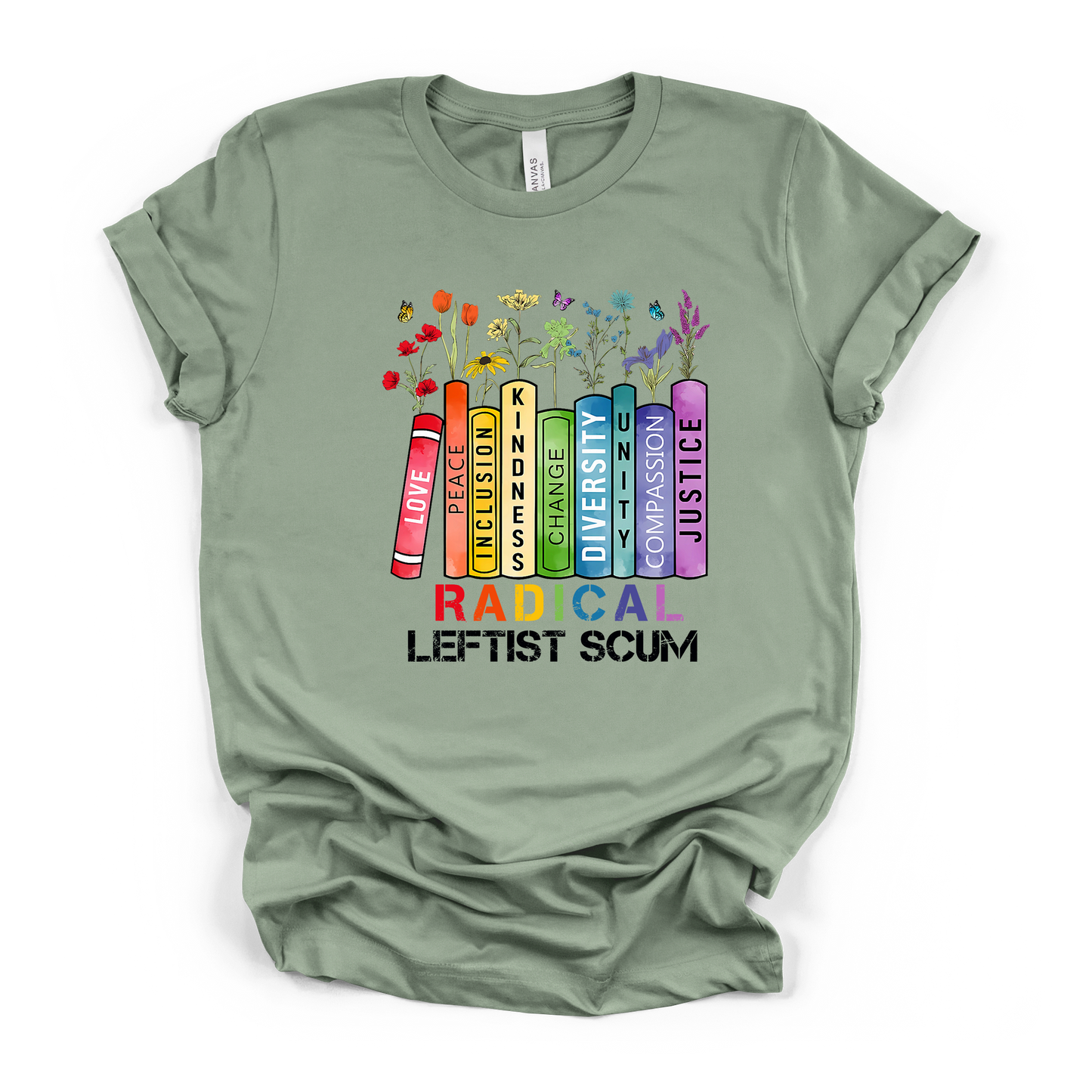 Radical Leftist Scum Curvy-Fit Graphic T-Shirt