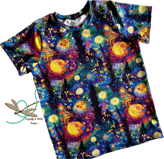 Starry Night Unisex Children's T-shirt