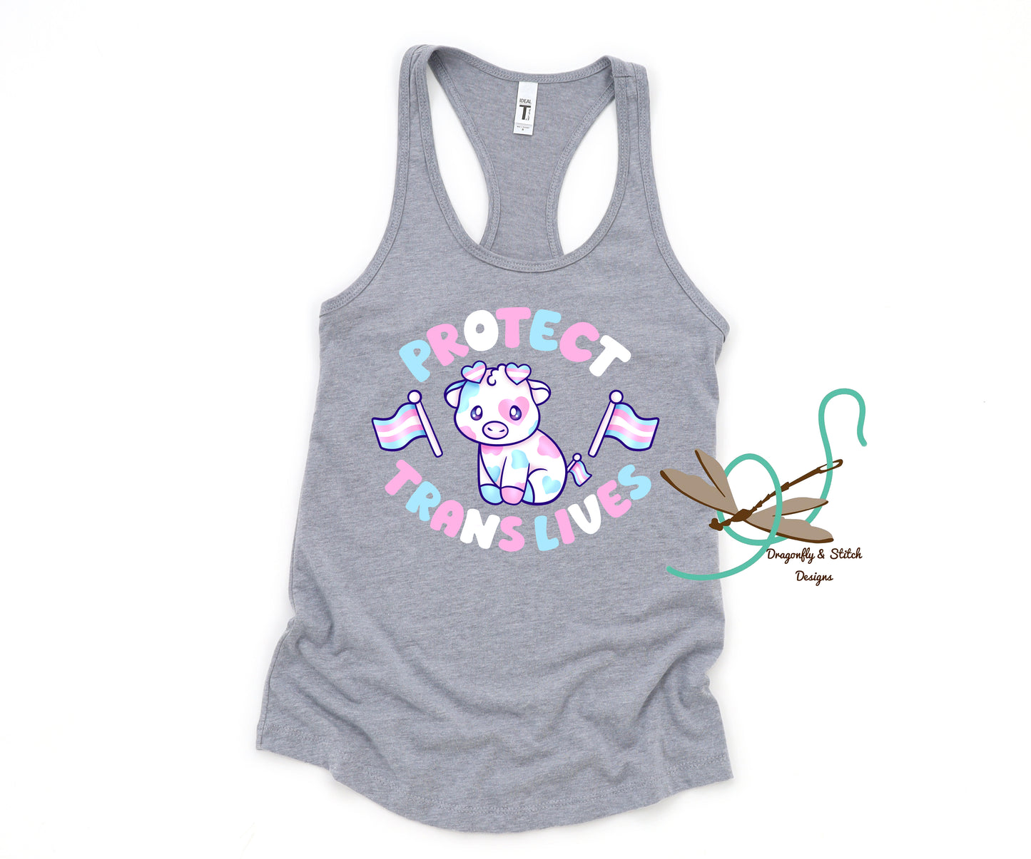 Pride Identity Cows Curvy-Fit Tank Top