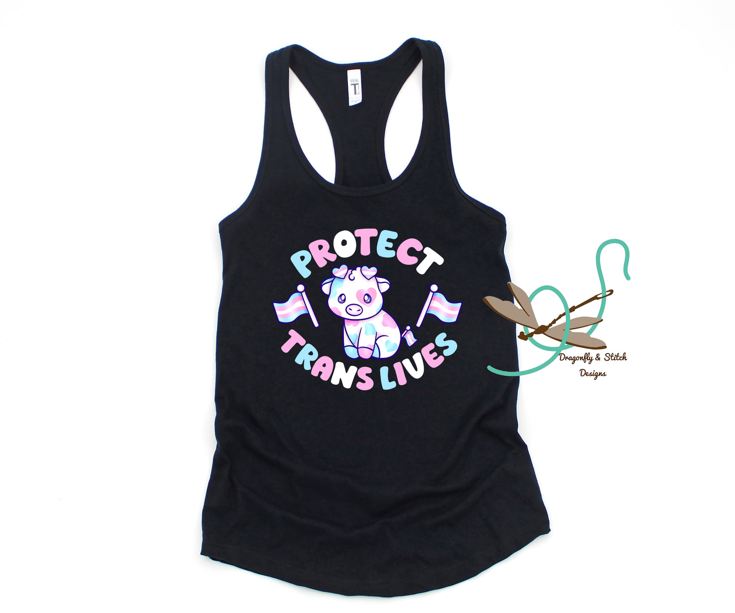 Pride Identity Cows Curvy-Fit Tank Top