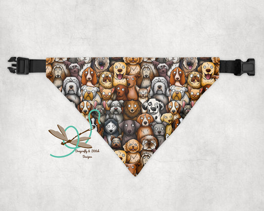 Dog Breed Doodles Pet Scarf