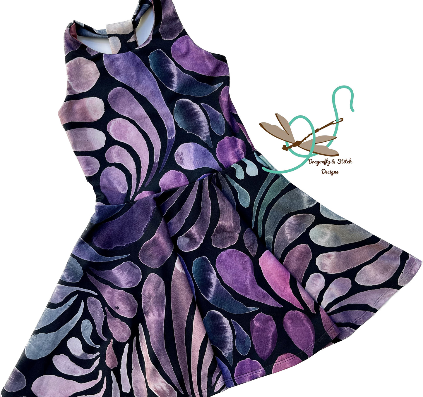 Organic Color Drops Jewel-Tones Racerback Dress