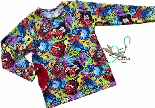 Backpack Friends Pocket T-Shirt size 5  long sleeves