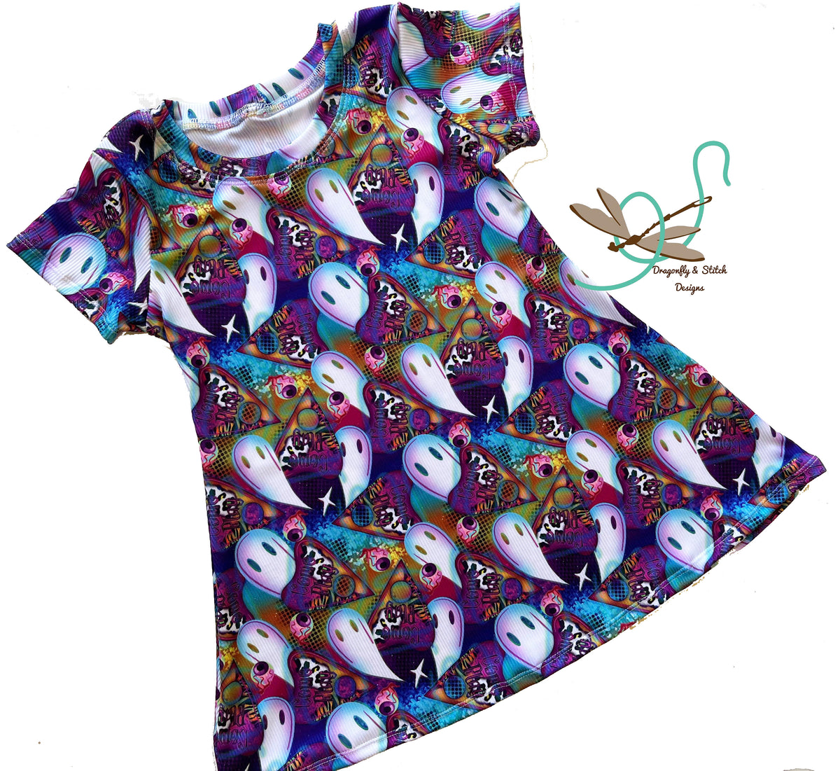 Retro Ghosts Swing Tunic