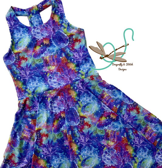 Pinneapple Rainbow Racerback Dress size 8