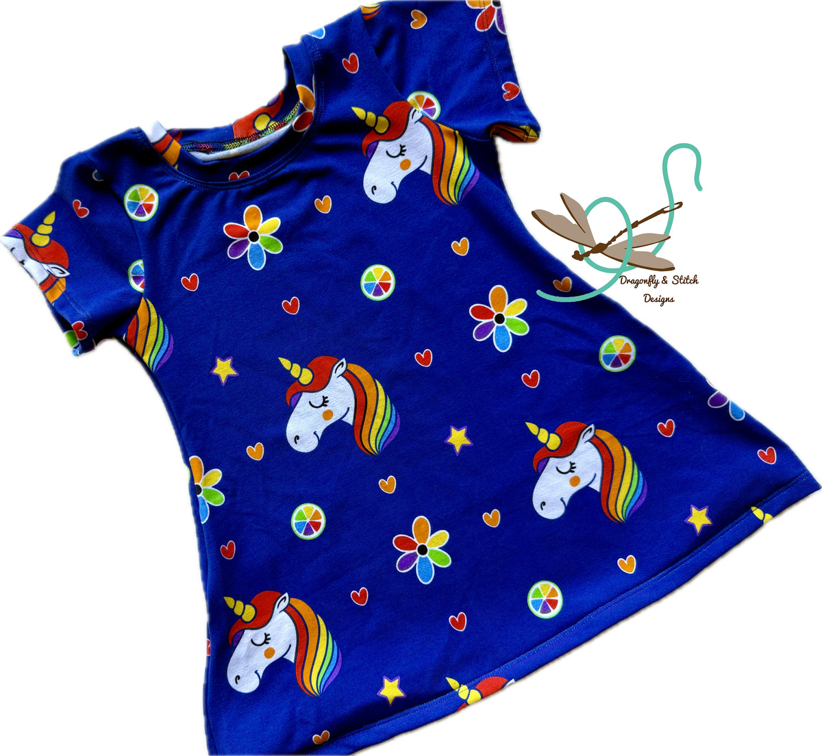 Rainbow Unicorn Swing Tunic